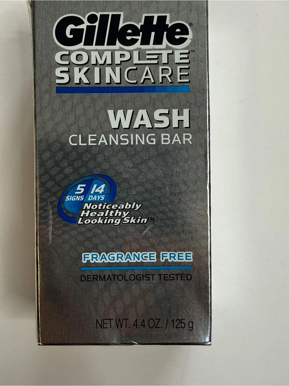 NEW Gillette Complete Skin Care Cleansing Bar, Fragrance Free 4.4oz Discontinued